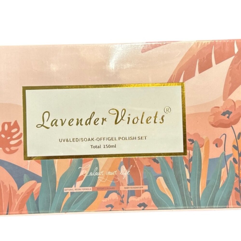 Lavender Violets 26 pcs Gel Nail Polish set - 150 ml total - NIB